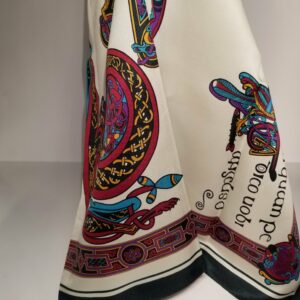 Square S8 Irish Scarf – Inspired by Book of Kells (26"x26")